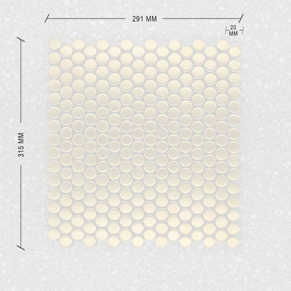 Gold Plated Penny Round Mosaic 20 Dia + DIM