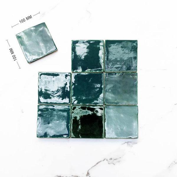 Verde Cobre Moroccan Ceramic 100x100 - Stone and Tile Projects