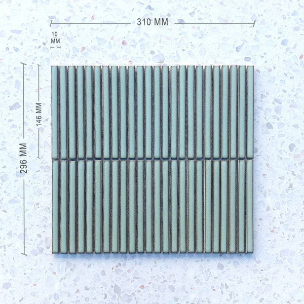 Japanese Green Slim Kit Kat 146x10 - Stone and Tile Projects