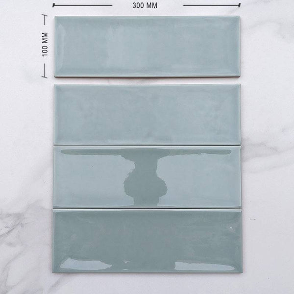 Green Ripple Spanish Subway Ceramic 300x100 - Stone and Tile Projects