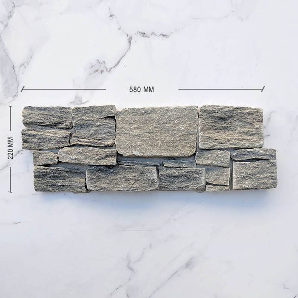 Grey Quartzite Interlocking Cladding - Stone and Tile Projects