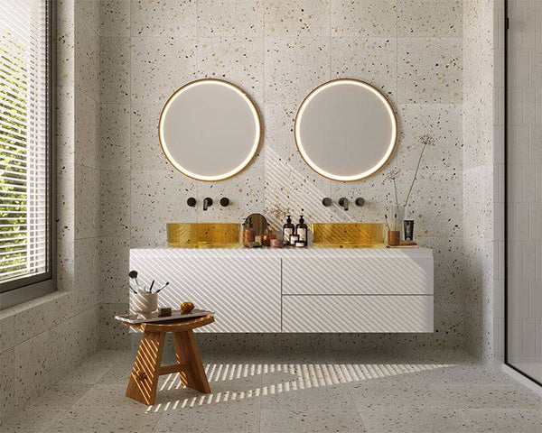 Valenza Gold Terrazzo STP-30 - Stone and Tile Projects