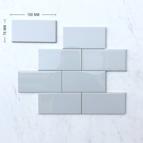 Light Grey Subway Ceramic Dimension