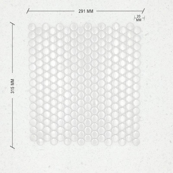 Metal Plated Penny Round Mosaic 20 Dia + DIM