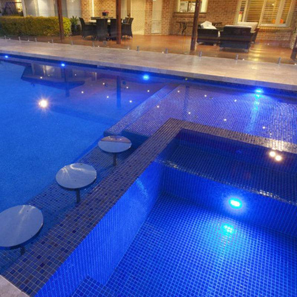 Metallic Azurita Glass Mosaic Pool Tile - Stone and Tile Projects