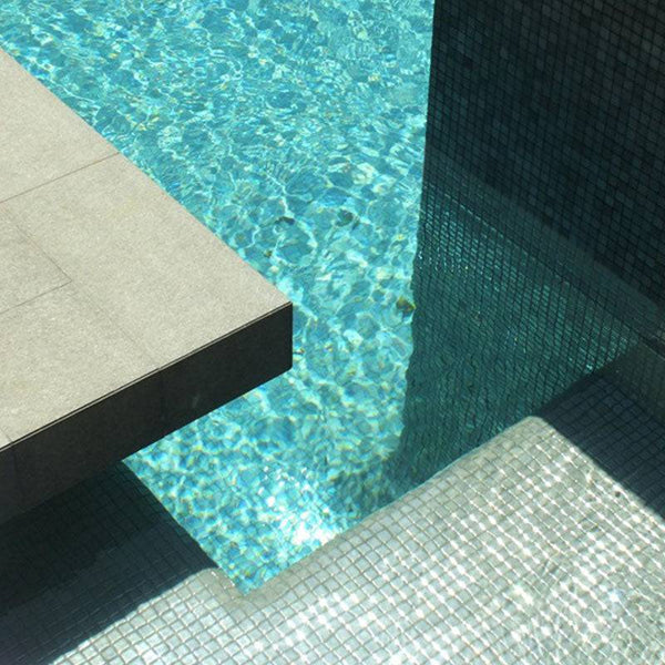 Metallic Inox Glass Mosaic Pool Tile - Stone and Tile Projects