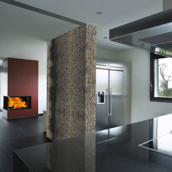 Metallic Oxido Glass Mosaic Pool Tile - Stone and Tile Projects