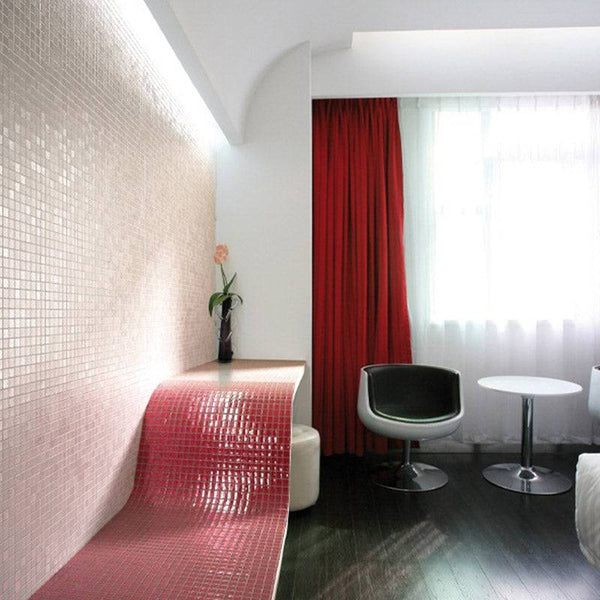 Metallic Rubi Glass Mosaic Pool Tile - Stone and Tile Projects
