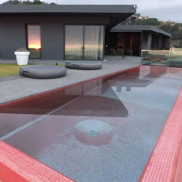 Metallic Rubi Glass Mosaic Pool Tile - Stone and Tile Projects