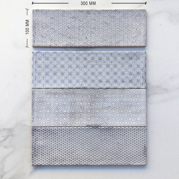 Madrid Silver Decor Spanish Subway Ceramic 300x100 - Stone and Tile Projects