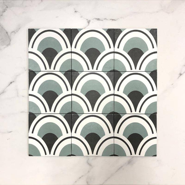 Marina Fan Shape Spanish Porcelain - Stone and Tile Projects