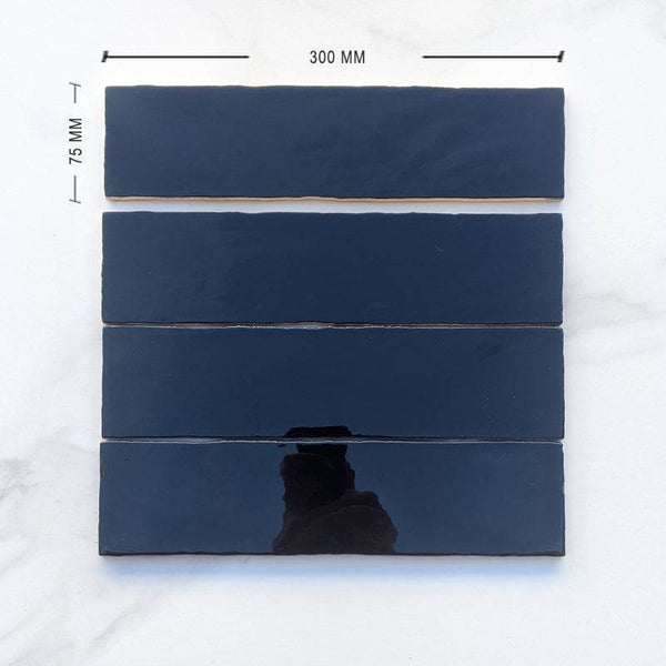 Midnight Blue Moroccan Ceramic 300x75 - Stone and Tile Projects
