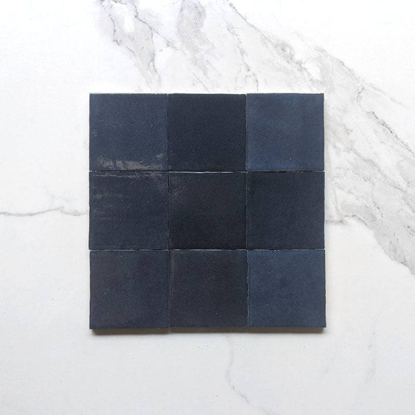Midnight Blue Zellige Moroccan Porcelain 100x100 - Stone and Tile Projects