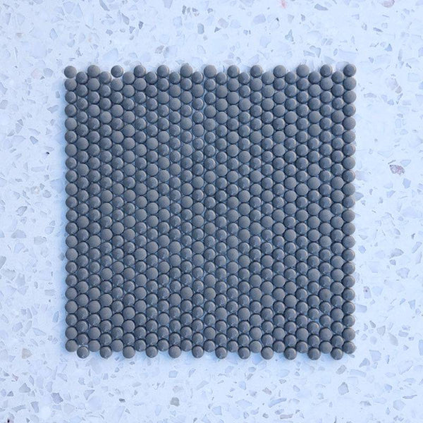 Mix Grey Penny Round 10 Dia - Stone and Tile Projects