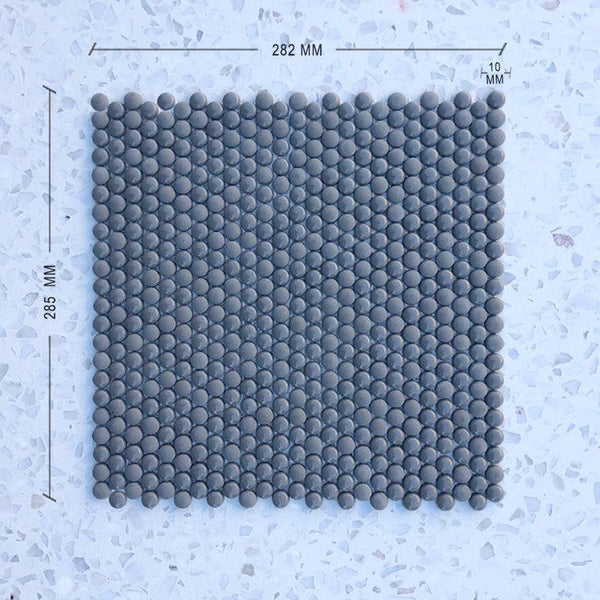 Mix Grey Penny Round 10 Dia - Stone and Tile Projects