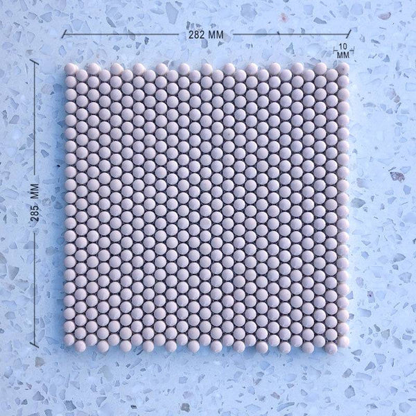 Mix Pastel Pink Penny Round 10 Dia - Stone and Tile Projects