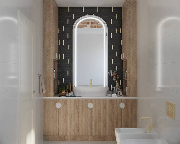 Nero Tik Tax Gold Marble Mosaic - Stone and Tile Projects