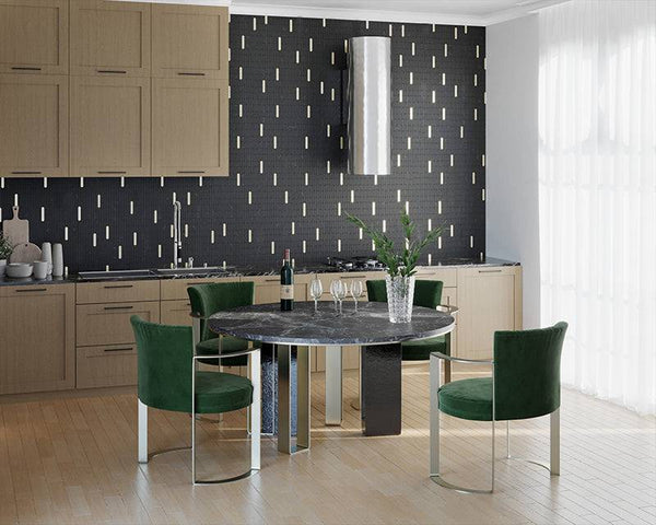 Nero Tik Tax Gold Marble Mosaic - Stone and Tile Projects