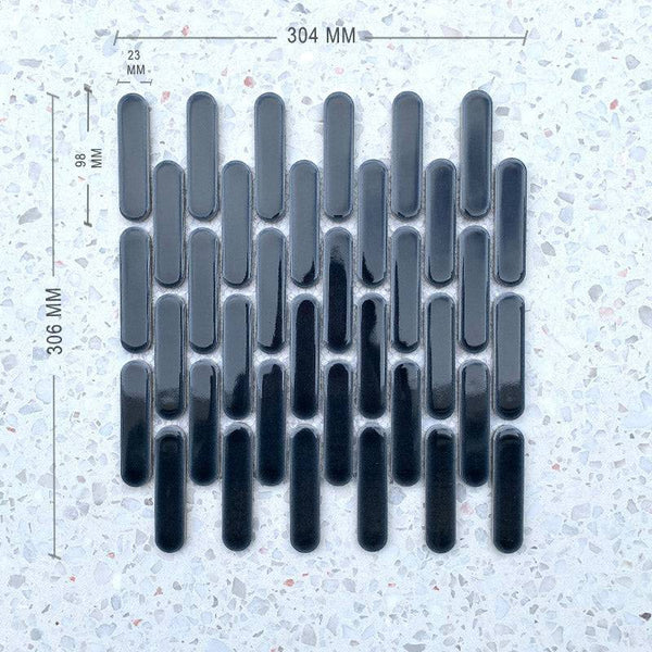 Tik Tax Navy Porcelain Mosaic - Stone and Tile Projects