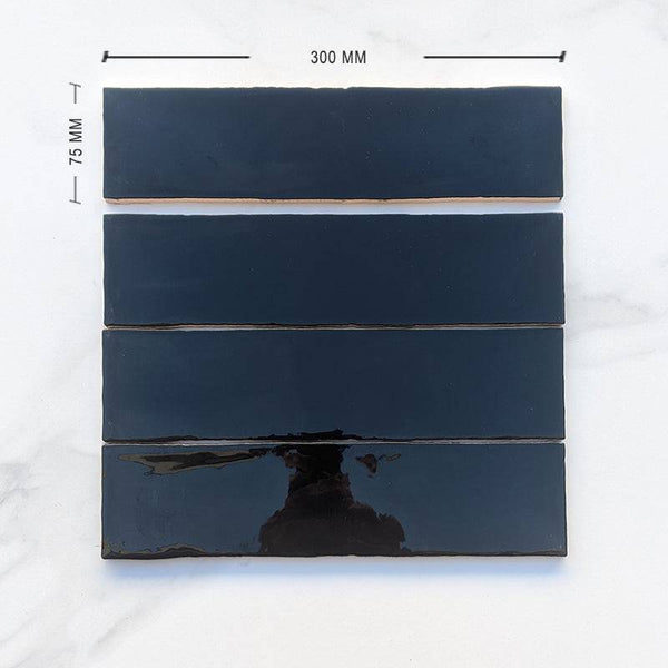 Black Moroccan Ceramic 300x75 - Stone and Tile Projects