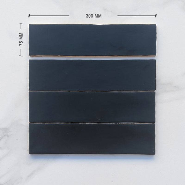 Black Moroccan Ceramic 300x75 - Stone and Tile Projects