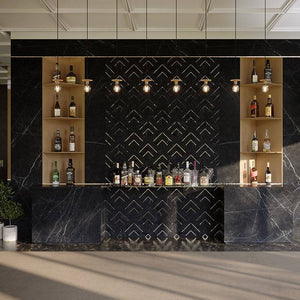 Nero Deluxe Flecha Marble Mosaic - Stone and Tile Projects