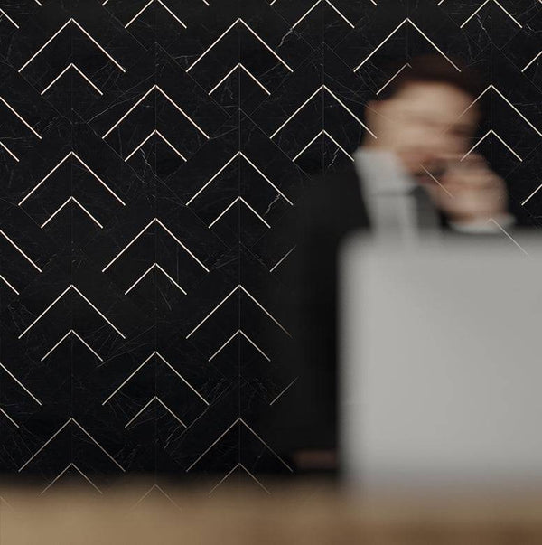 Nero Deluxe Flecha Marble Mosaic - Stone and Tile Projects