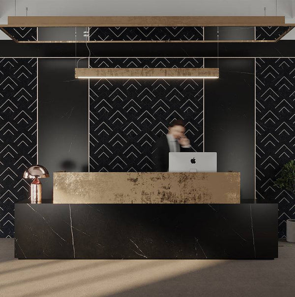 Nero Deluxe Flecha Marble Mosaic - Stone and Tile Projects