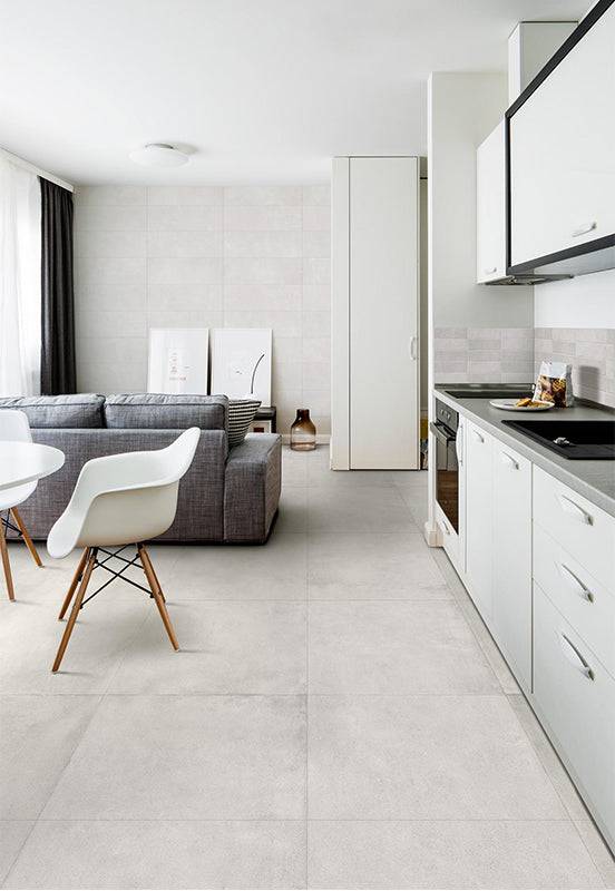 Oxford Ash Grey Concrete Porcelain - Stone and Tile Projects