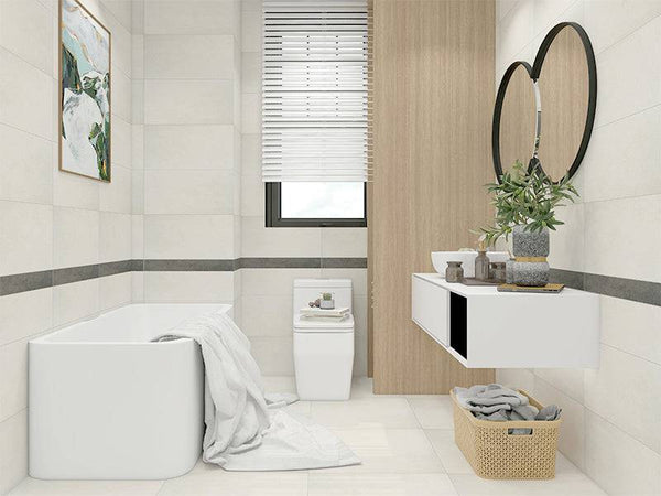 Oxford Bianco Concrete Porcelain - Stone and Tile Projects