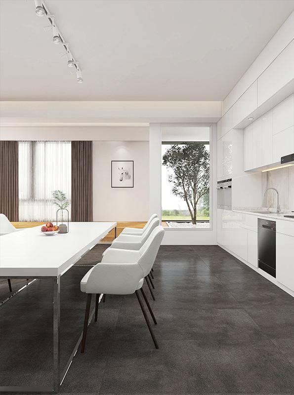 Oxford Deep Grey Concrete Porcelain - Stone and Tile Projects