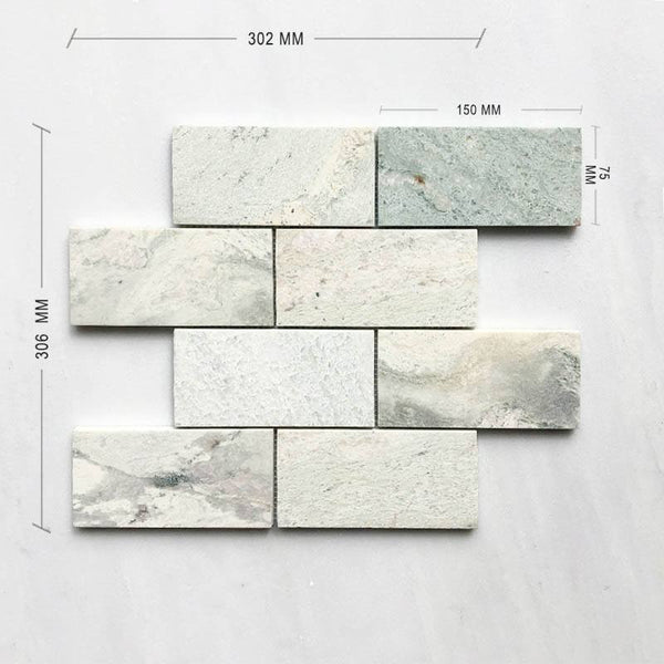 Paradiso Green Subway Mosaic 150x75 - Stone and Tile Projects