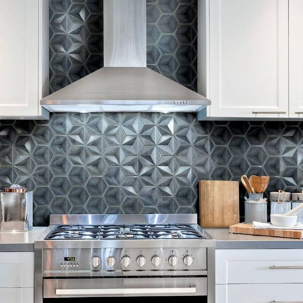 Parma Grigio Italian Hexagon Porcelain - Stone and Tile Projects