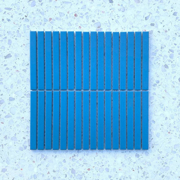 Slim Kit Kat Pastel Blue Mosaic 145x15 - Stone and Tile Projects