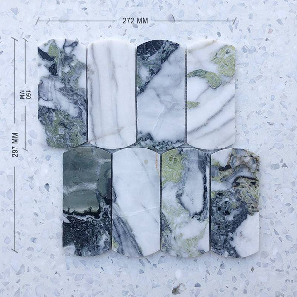 Palazzo Della Ice Jade Marble Mosaic - Stone and Tile Projects