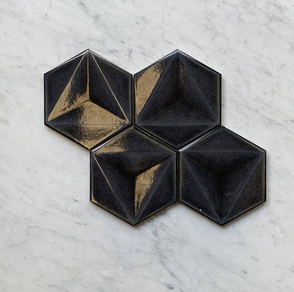 Parma Grafite Italian Hexagon Porcelain - Stone and Tile Projects