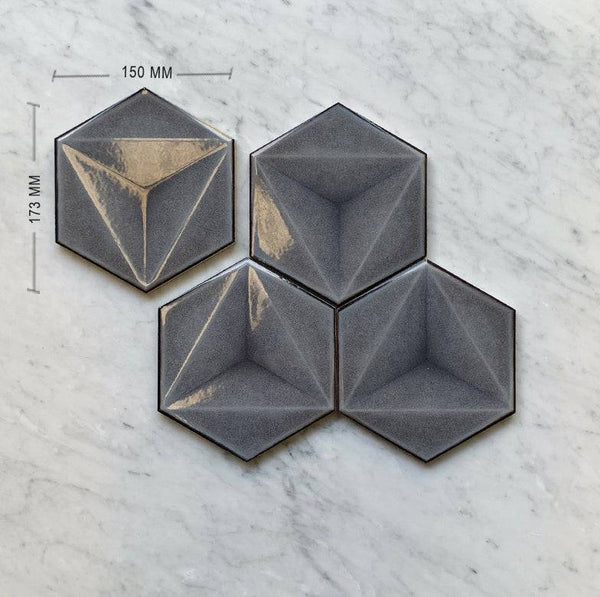 Parma Grigio Italian Hexagon Porcelain - Stone and Tile Projects