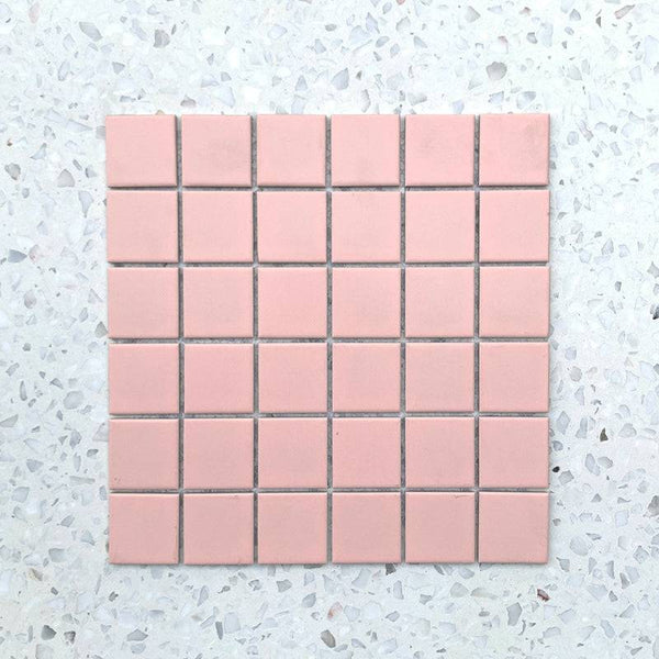 Pink Porcelain Mosaic - Stone and Tile Projects