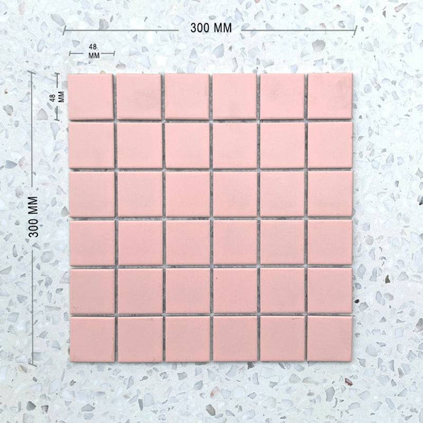 Pink Porcelain Mosaic - Stone and Tile Projects