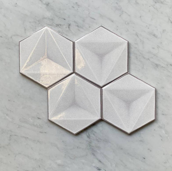 Parma Perla Italian Hexagon Porcelain - Stone and Tile Projects