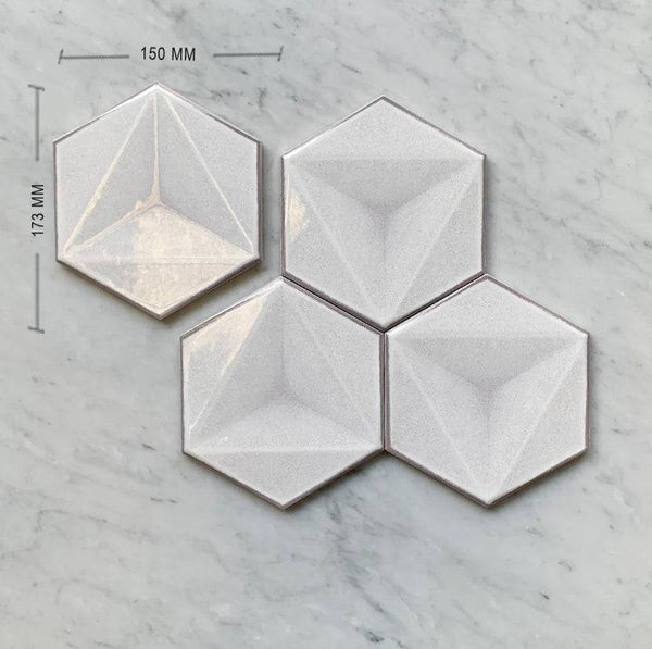 Parma Perla Italian Hexagon Porcelain - Stone and Tile Projects