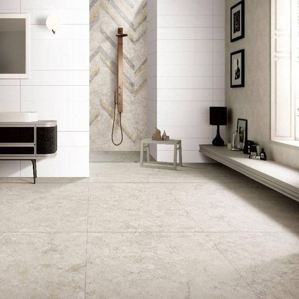 Roma Travertine Bianco 20 mm Porcelain Paver - Stone and Tile Projects