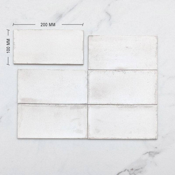 Rustic Beige Spanish Subway Ceramic 200x100 Dimension