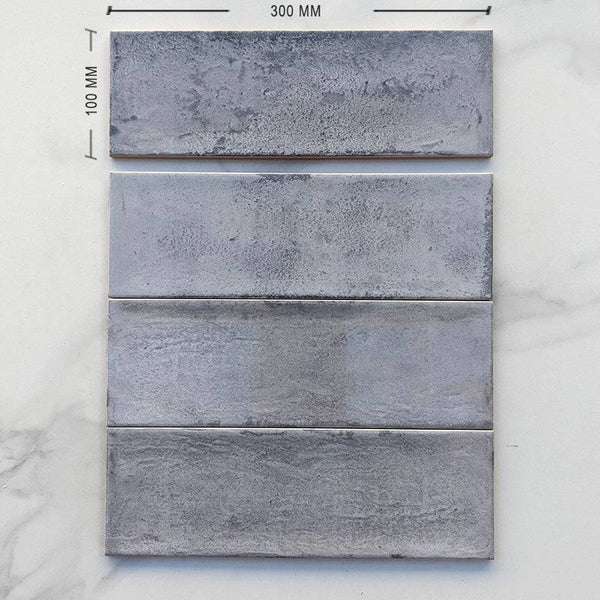 Rustic Nickey Grey Spanish Subway Ceramic 300x100 - Stone and Tile Projects