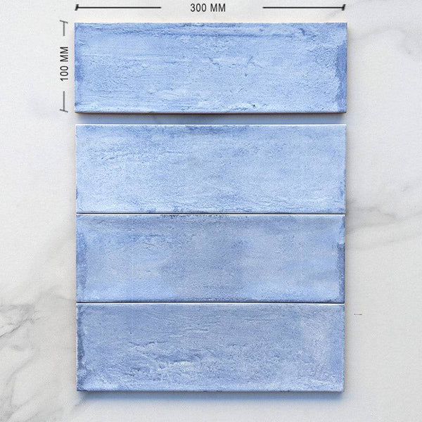 Rustic Sea Blue Spanish Subway Ceramic 300x100 - Stone and Tile Projects