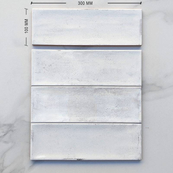 Rustic Snow Spanish Subway Ceramic 300x100 - Stone and Tile Projects