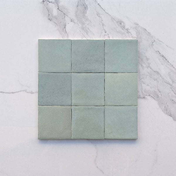 Sage Zellige Moroccan Porcelain 100x100 - Stone and Tile Projects