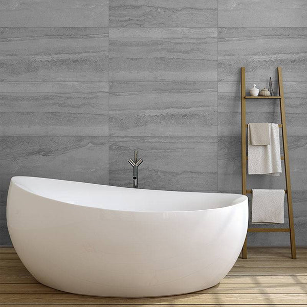 Siena Light Grey Rectified Porcelain - Stone and Tile Projects