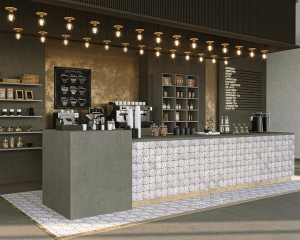 Silver Pearl Star and Cross Geometria - Stone and Tile Projects