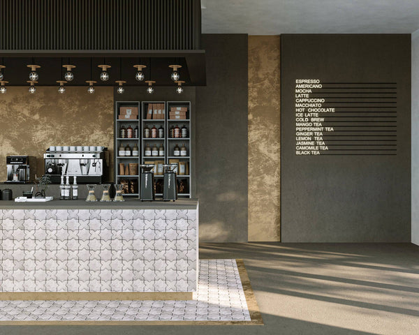 Silver Pearl Star and Cross Geometria - Stone and Tile Projects